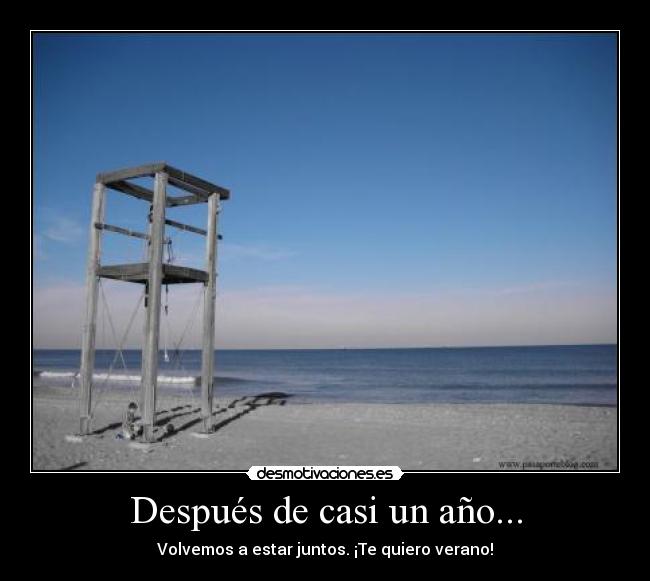 Después de casi un año... -