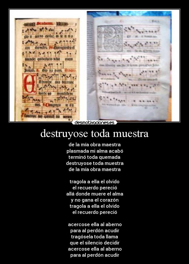 destruyose toda muestra -