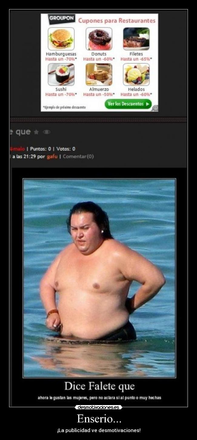 carteles desmotivacionesenseriofaletecomermujerespuntoechas desmotivaciones