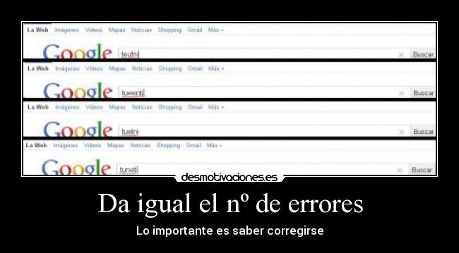 Da igual el nº de errores -