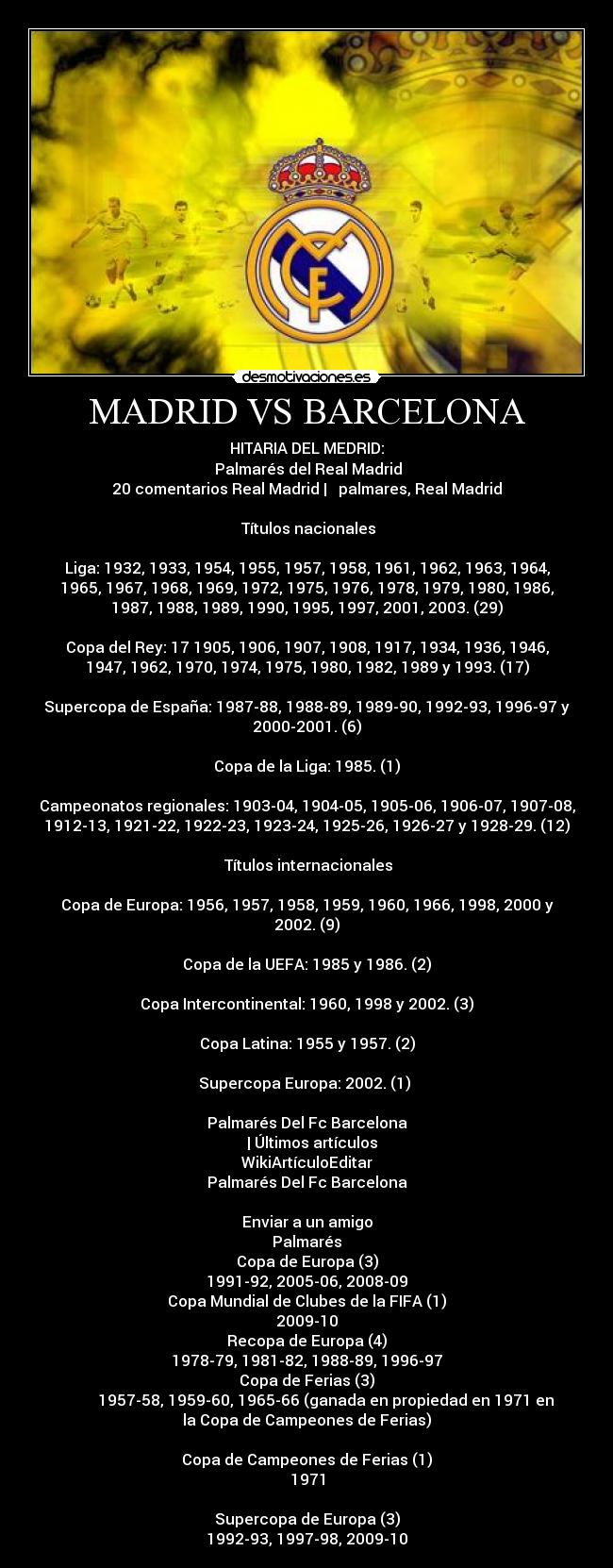 MADRID VS BARCELONA -