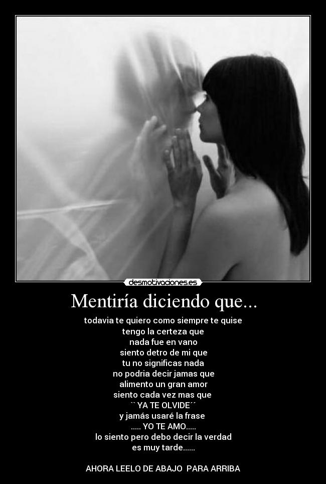 Mentiría diciendo que... -