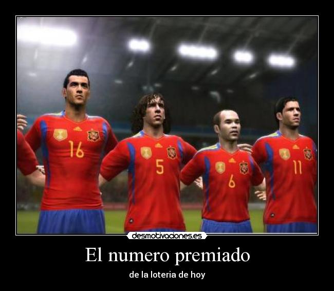 El numero premiado - de la loteria de hoy