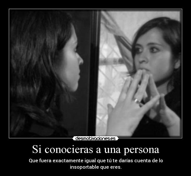 Si conocieras a una persona -