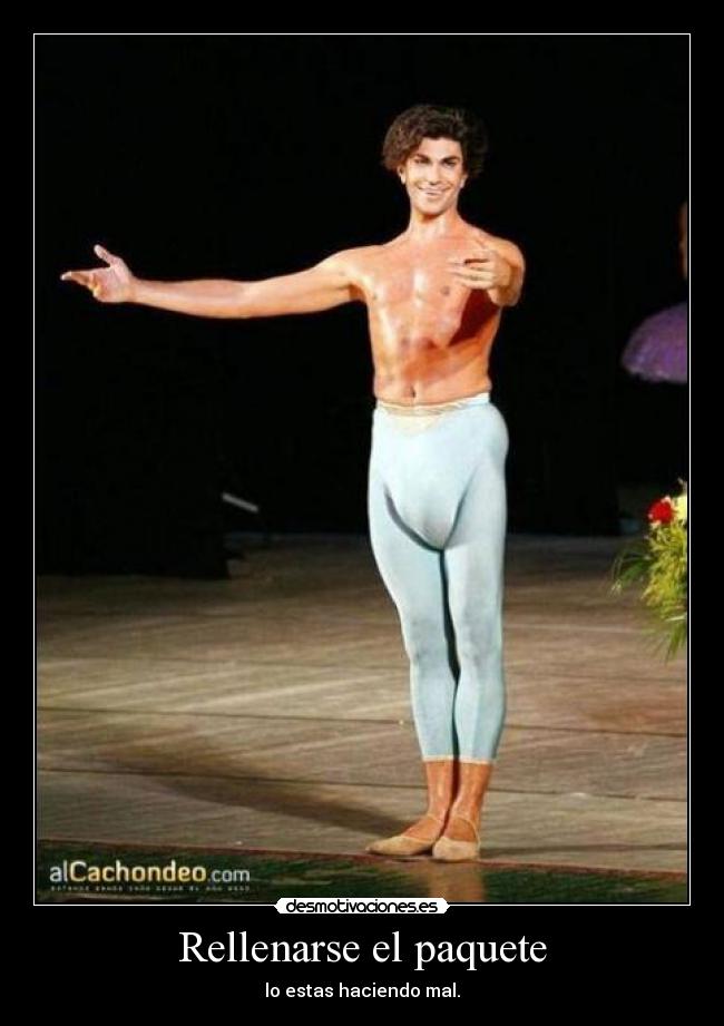 Rellenarse el paquete - lo estas haciendo mal.