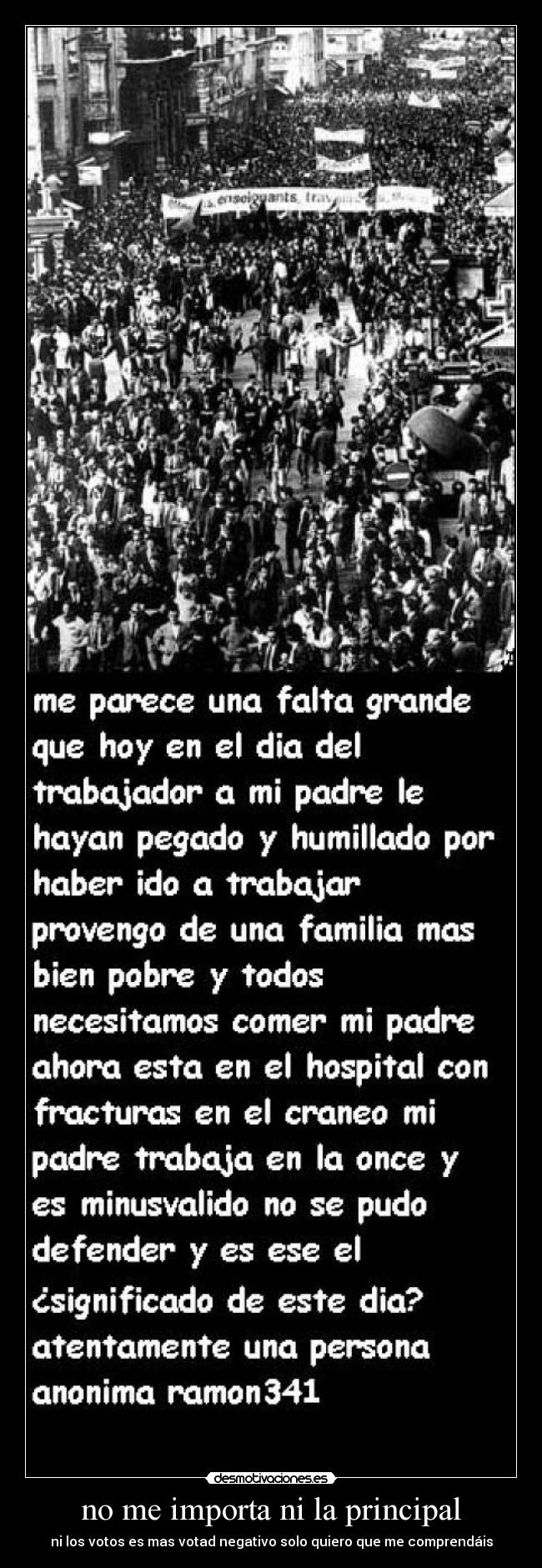 no me importa ni la principal -