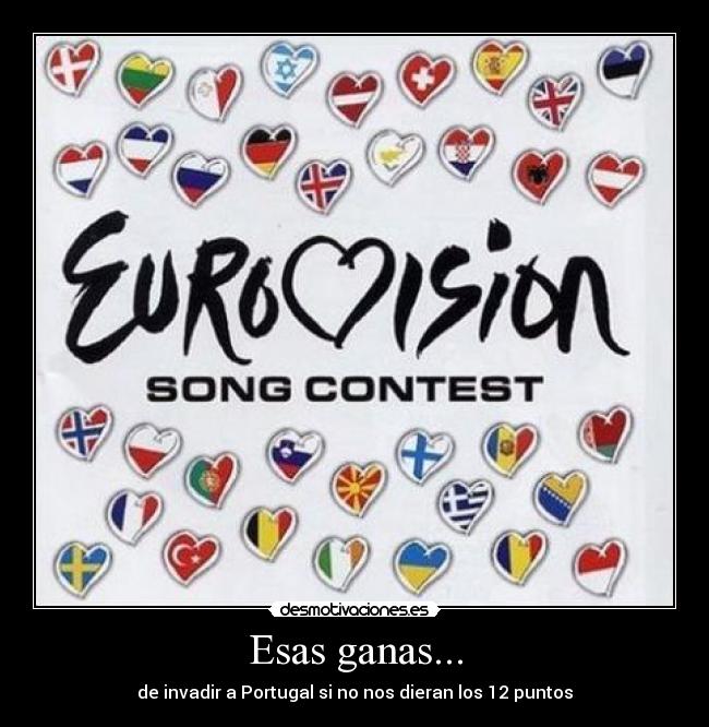 carteles portugal eurovision timo puntos invadir desmotivaciones