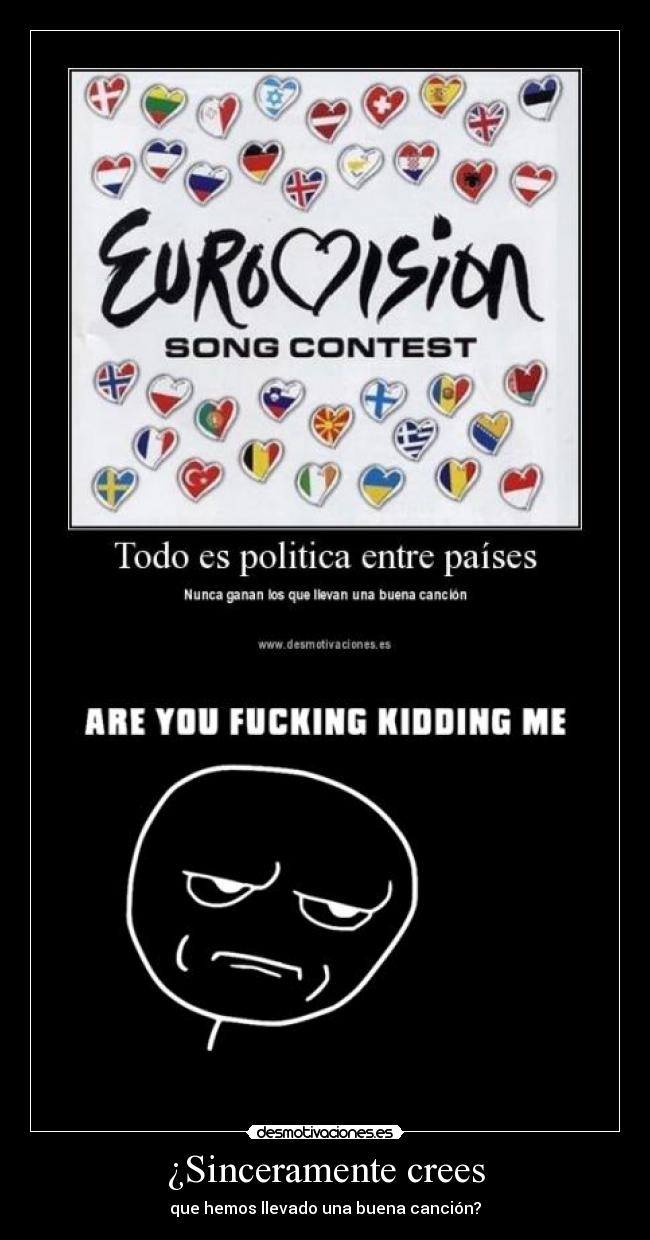 carteles eurovision fail are you fucking kidding desmotivaciones