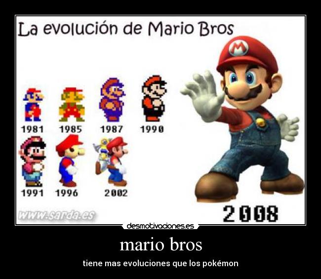 mario bros - tiene mas evoluciones que los pokémon