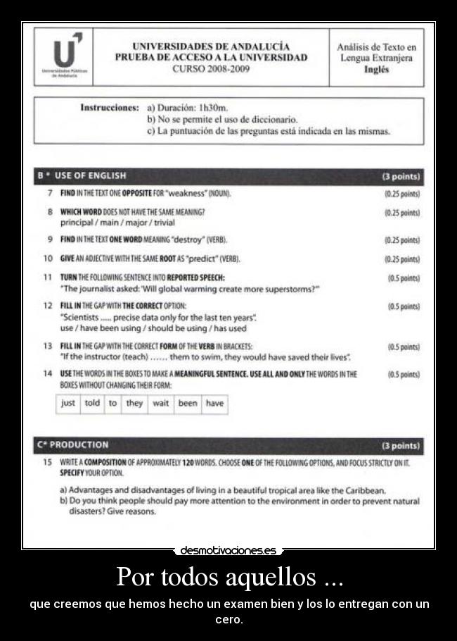 Por todos aquellos ... -