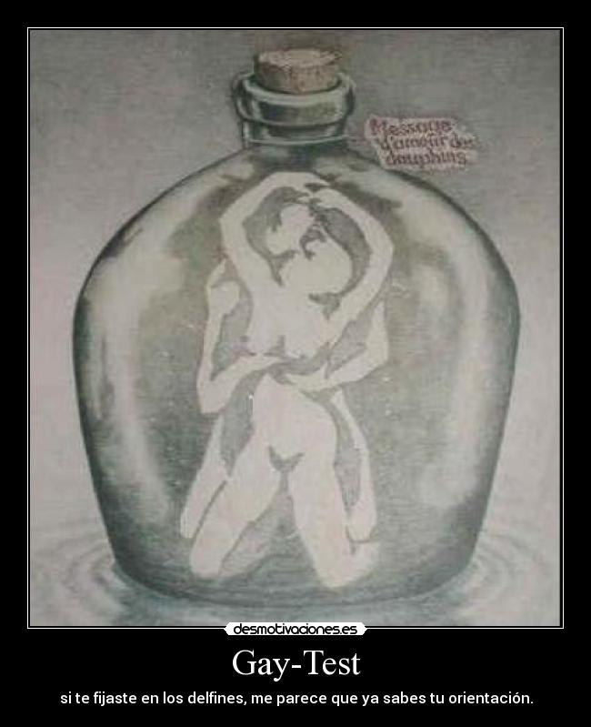 Gay-Test - si te fijaste en los delfines, me parece que ya sabes tu orientación.