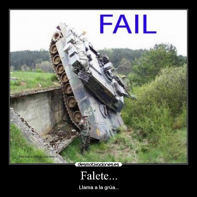 Falete... - Llama a la grúa...