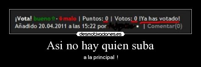 Asi no hay quien suba - 