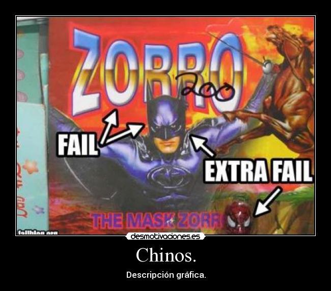 Chinos. - Descripción gráfica.