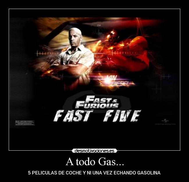 A todo Gas... - 5 PELICULAS DE COCHE Y NI UNA VEZ ECHANDO GASOLINA