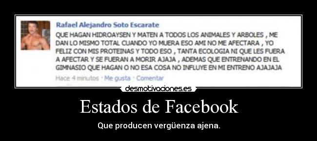 Estados de Facebook - Que producen vergüenza ajena.