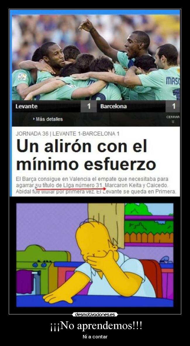 ¡¡¡No aprendemos!!! - Ni a contar
