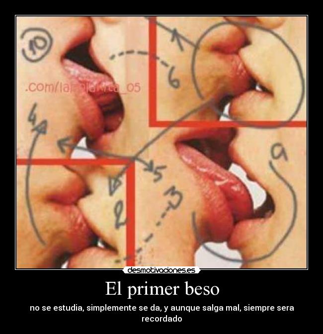 El primer beso - no se estudia, simplemente se da, y aunque salga mal, siempre sera recordado