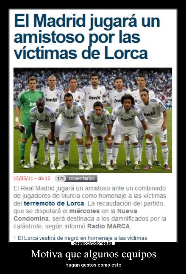 Motiva que algunos equipos - 