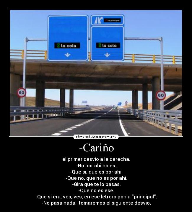 carteles principal cola desvio desmotivaciones