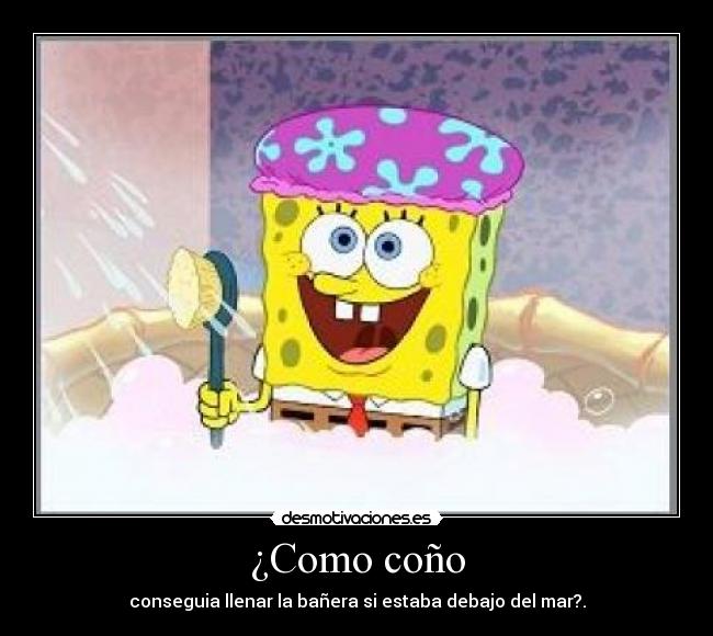 carteles bob esponja banera agua mar fail esponja espuma desmotivaciones