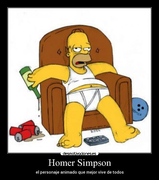 Homer Simpson - el personaje animado que mejor vive de todos
