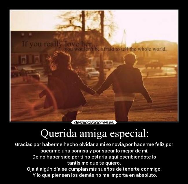 Querida amiga especial: -