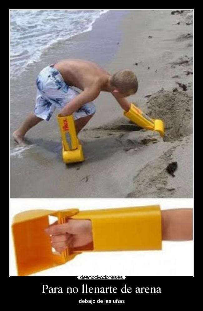 Para no llenarte de arena -