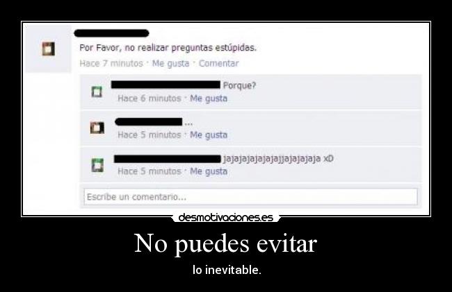 No puedes evitar -