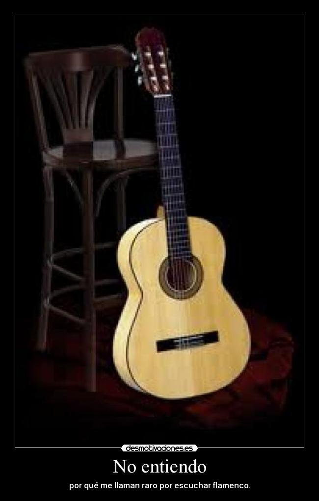 No entiendo - por qué me llaman raro por escuchar flamenco.