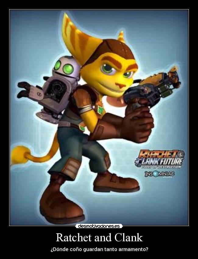 Ratchet and Clank - ¿Dónde coño guardan tanto armamento?