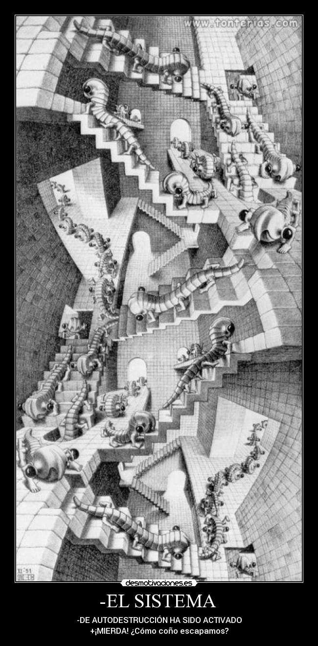 -EL SISTEMA - -DE AUTODESTRUCCIÓN HA SIDO ACTIVADO
+¡MIERDA! ¿Cómo coño escapamos?