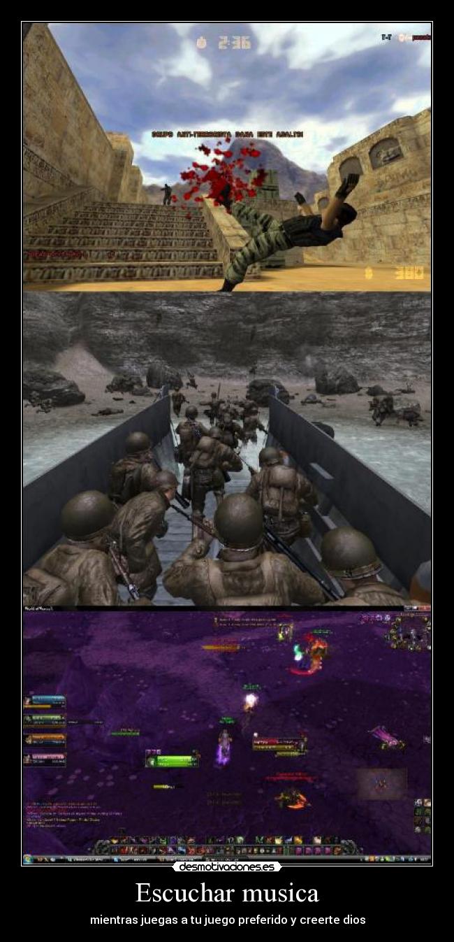 Escuchar musica - mientras juegas a tu juego preferido y creerte dios