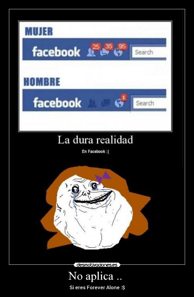 No aplica .. - Si eres Forever Alone :$
