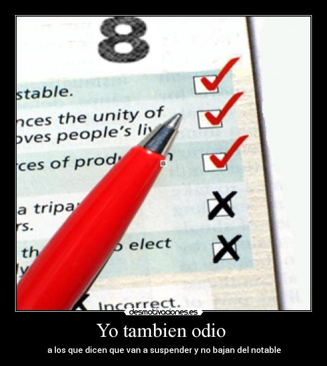 Yo tambien odio -