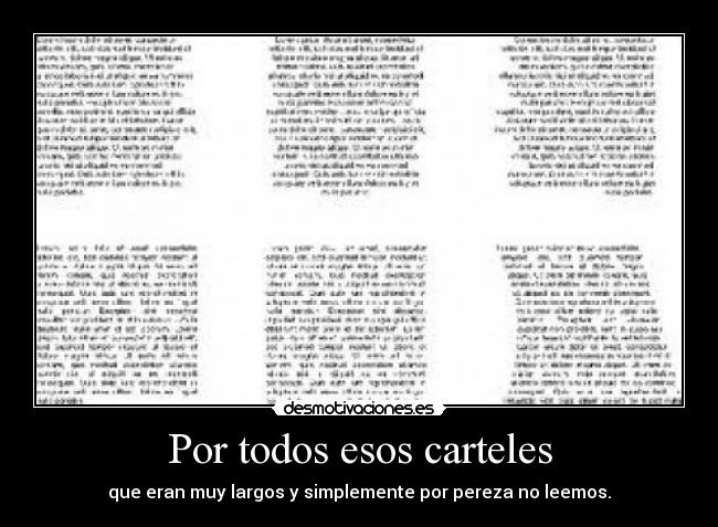 Por todos esos carteles - 