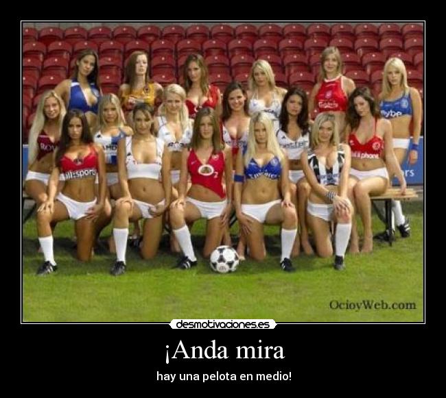 ¡Anda mira - hay una pelota en medio!