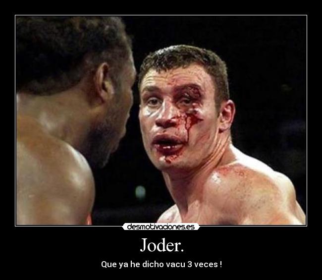 Joder. - Que ya he dicho vacu 3 veces !