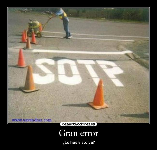 Gran error - ¿Lo has visto ya?