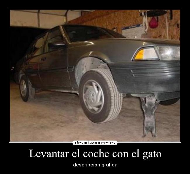 Levantar el coche con el gato - descripcion grafica