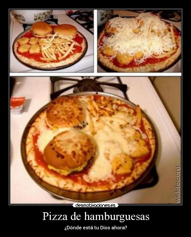 carteles pizza sabor hamburguesas desmotivaciones