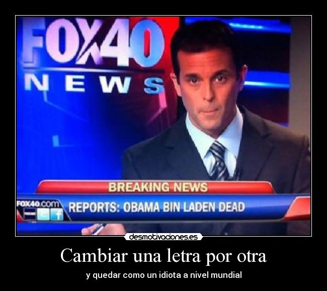 Cambiar una letra por otra -