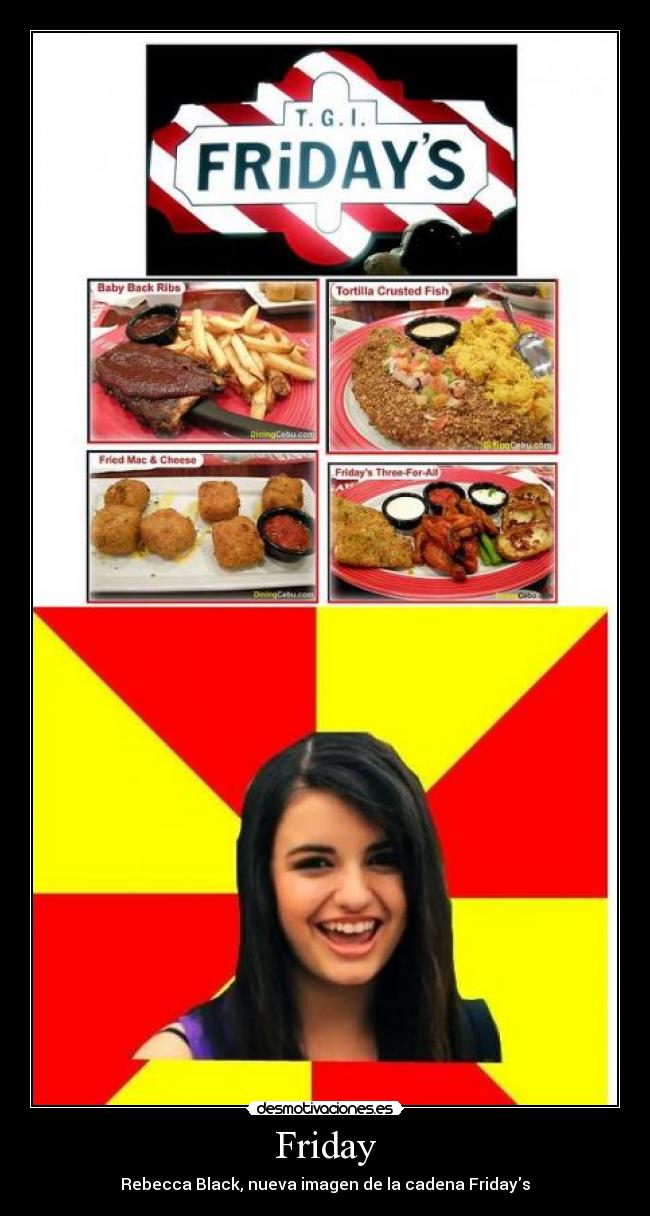 Friday - Rebecca Black, nueva imagen de la cadena Fridays