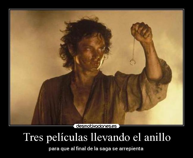 Tres películas llevando el anillo -