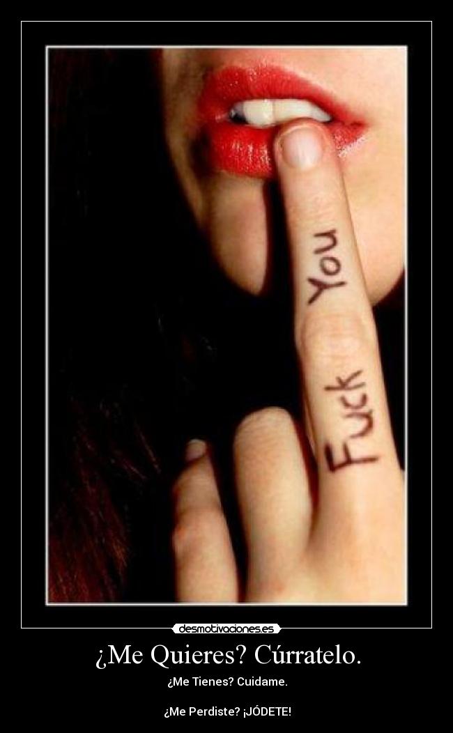 ¿Me Quieres? Cúrratelo. -