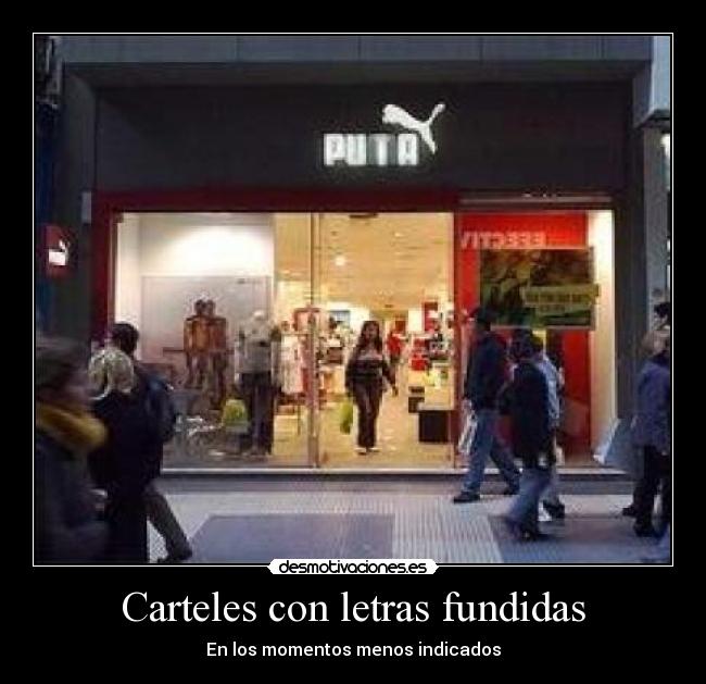 Carteles con letras fundidas - 