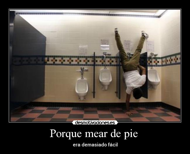 Porque mear de pie  - 