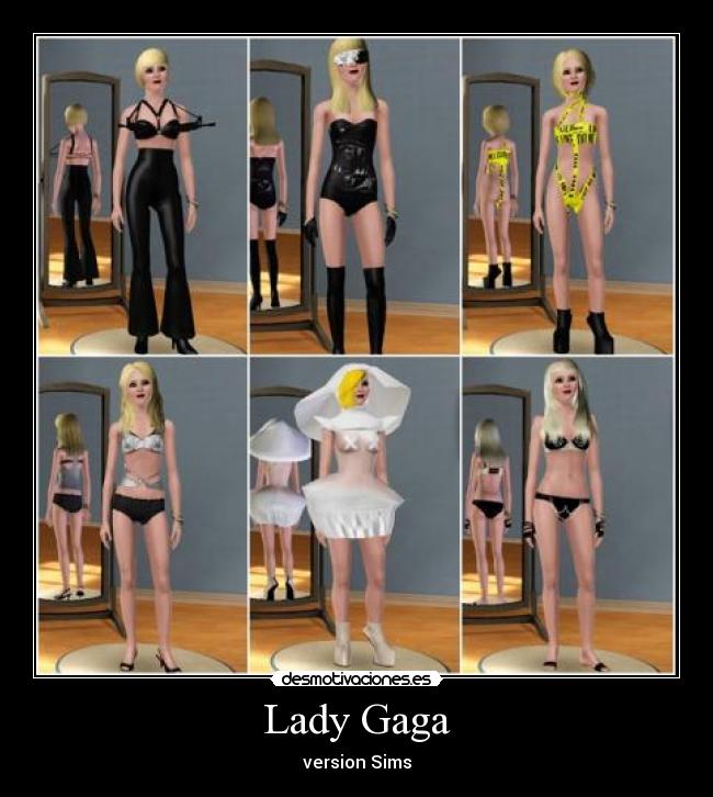 carteles lady gaga sims desmotivaciones