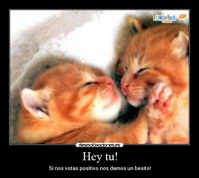 Hey tu! - Si nos votas positivo nos damos un besito!