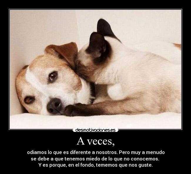 A veces, -